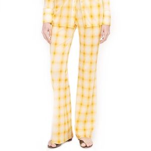 NWT Rebecca Taylor Ombré Plaid mesh pull-on pants Size S